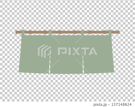 淺綠暖簾插圖 137148624