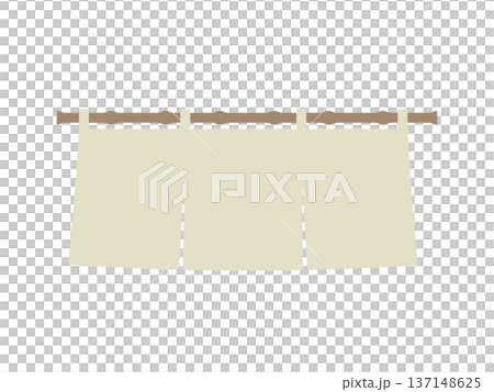 米色諾倫窗簾插圖 137148625