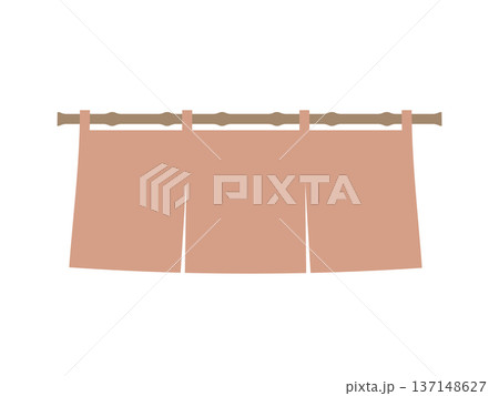 淡い臙脂色の暖簾のイラスト 淡い臙脂色の暖簾のイラスト 137148627