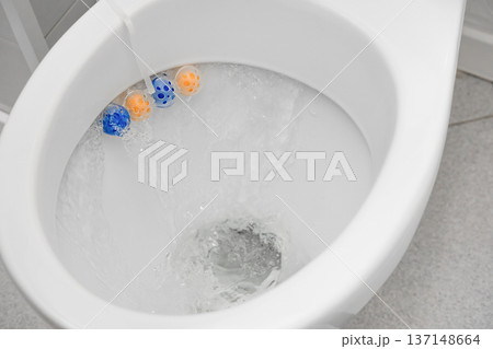 Blue toilet bowl cleaner tablets Blue toilet bowl cleaner tablets 137148664