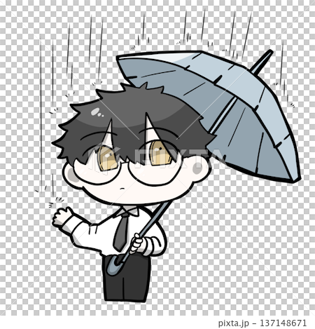 Rainy season, Inori Sensei watching the rain 137148671