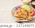 豚の生姜焼き ロース肉の家庭料理 137149075