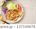 豚の生姜焼き ロース肉の家庭料理 137149078