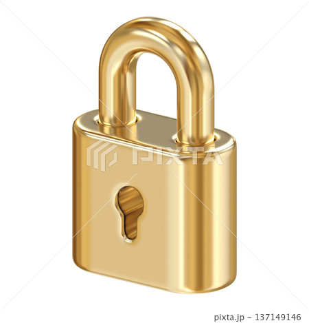 Golden padlock icon, symbolizing security, privacy, and premium protection Golden padlock icon, symbolizing security, privacy, and premium protection 137149146