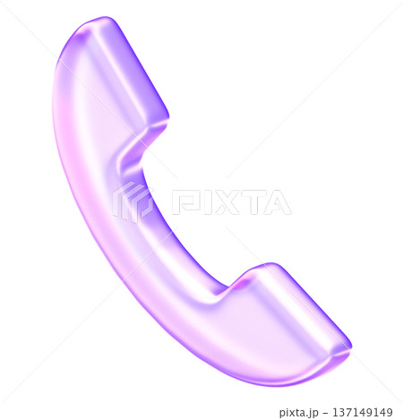 Glassmorphism telephone handset icon symbolizing voice calls and contact, Minimalist translucent phone receiver with soft gradient for communication and mobile app design Glassmorphism telephone handset icon symbolizing voice calls and contact, Minimalist translucent phone receiver with soft gradient for communication and mobile app design 137149149