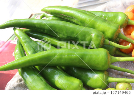 chili peppers on tree in farm are cash crops chili peppers on tree in farm are cash crops 137149466
