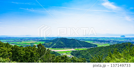 虎御前山城 は 虎御前山 に 小谷城 攻略 の為に築かれた 【 小谷城 から 湖北地方 の 風景 】 137149733