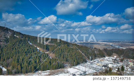 雪解けが進み春の近づいた富山県黒部市宇奈月地区を流れる黒部川 137149758