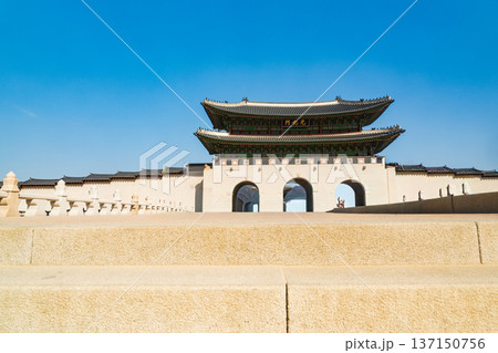 Seoul, South korea - Feb. 28, 2026 : Gwanghwamun is the main and south gate of the palace Gyeongbokgung, in Jongno District, Seoul, South Korea. Seoul, South korea - Feb. 28, 2026 : Gwanghwamun is the main and south gate of the palace Gyeongbokgung, in Jongno District, Seoul, South Korea. 137150756