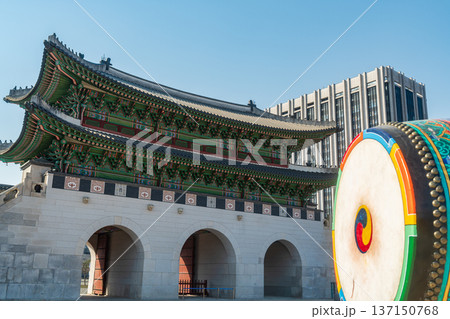 Seoul, South korea - Feb. 28, 2026 : Gwanghwamun is the main and south gate of the palace Gyeongbokgung, in Jongno District, Seoul, South Korea. Seoul, South korea - Feb. 28, 2026 : Gwanghwamun is the main and south gate of the palace Gyeongbokgung, in Jongno District, Seoul, South Korea. 137150768