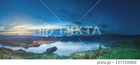 Mountain landscape Ponta Delgada island, Azores Mountain landscape Ponta Delgada island, Azores 137150860