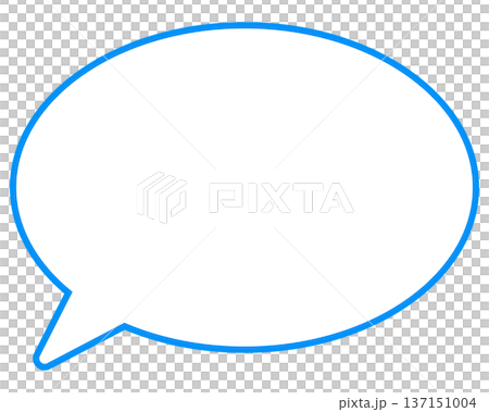 Simple colored line speech bubble, round shape Simple colored line speech bubble, round shape 137151004