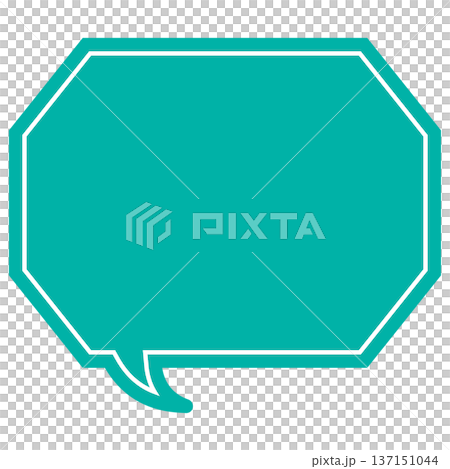 簡單的彩色對話框，八邊形，有角 137151044