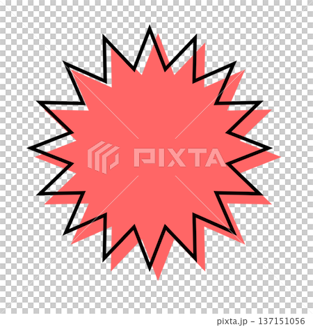 Simple, misaligned lines in speech bubbles, jagged shapes 137151056