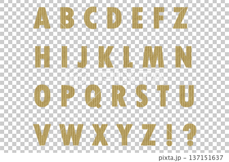 文字 5 アルファベット 大文字 ストライプの紙のテクスチャー 137151637