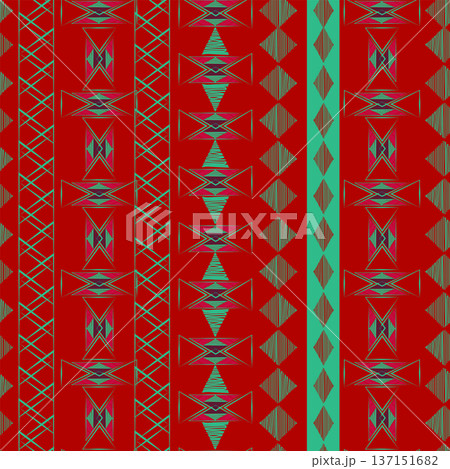 Colorful Latin American background with green and pink elements Colorful Latin American background with green and pink elements 137151682