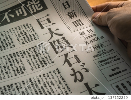新聞を読む手元 (イメージです) 新聞を読む手元 (イメージです) 137152239