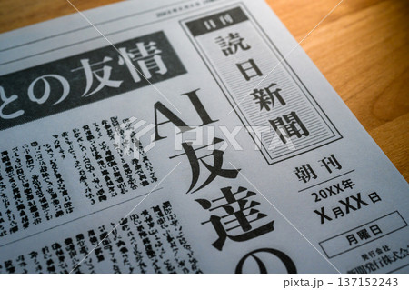 新聞のAI友達記事 （イメージです） 137152243