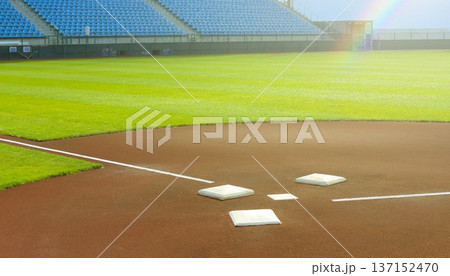 晴天の野球場 スタジアムの風景 観客席からの俯瞰 137152470