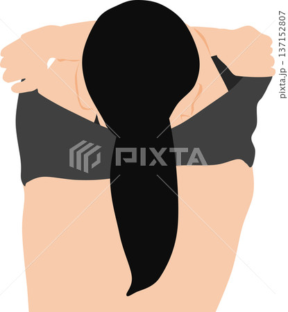 ダイエットに成功した女性のイラスト 137152807