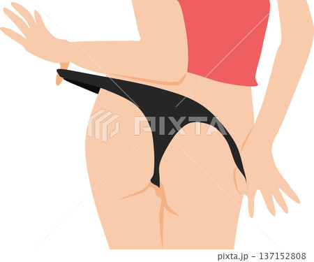 ダイエットに成功した女性のイラスト 137152808