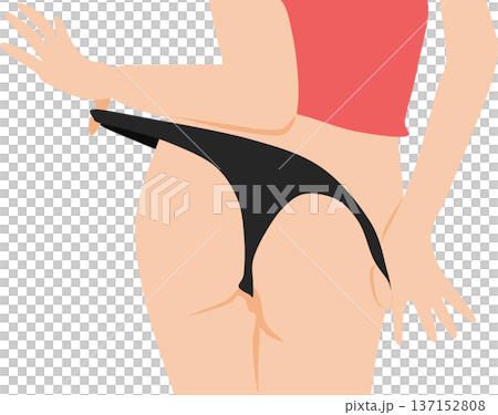 ダイエットに成功した女性のイラスト 137152808