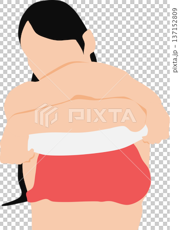 成功節食的女人的插圖 137152809