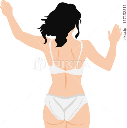 ダイエットに成功した女性のイラスト 137152811