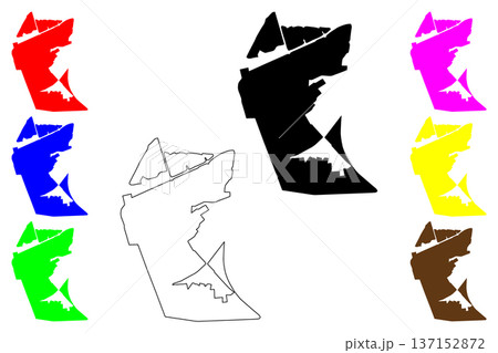Embalenhle city (Republic of South Africa, RSA) map vector illustration, scribble sketch eMbalenhle, eMbali map 137152872
