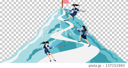 實現目標的路線圖插圖 實現目標的路線圖插圖 137152993
