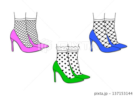 Bright Shoes Collection Paired with Retro Socks in Playful Fashion Style Bright Shoes Collection Paired with Retro Socks in Playful Fashion Style 137153144