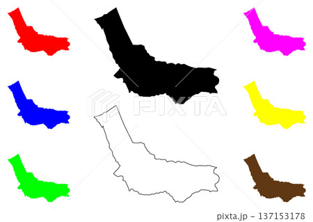 Alcobendas city (Kingdom of Spain) map vector illustration, scribble sketch Alcobendas map 137153178