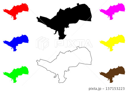 Burgos city (Kingdom of Spain) map vector illustration, scribble sketch Burgos map Burgos city (Kingdom of Spain) map vector illustration, scribble sketch Burgos map 137153223