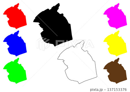 Mostoles city (Kingdom of Spain) map vector illustration, scribble sketch Mostoles map 137153376