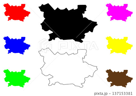 Pamplona city (Kingdom of Spain) map vector illustration, scribble sketch Pampeluna, Pamplona-Iruna, Iruna map Pamplona city (Kingdom of Spain) map vector illustration, scribble sketch Pampeluna, Pamplona-Iruna, Iruna map 137153381