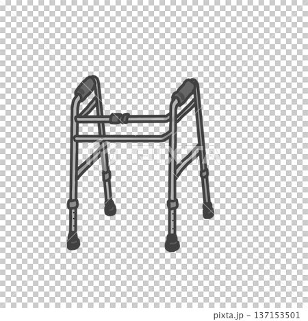 Fixed-Type Walker, Pick-Up Walker, PUW, Walking Training, Rehabilitation, Elderly 137153501