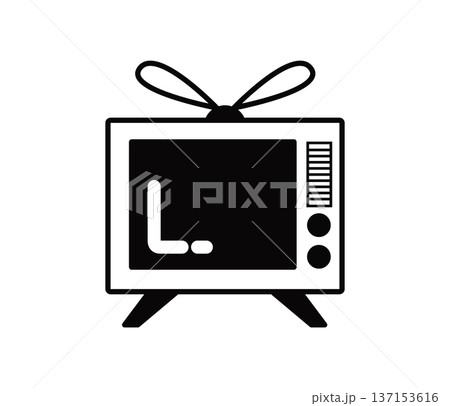 レトロなブラウン管テレビ アイコン レトロなブラウン管テレビ アイコン 137153616