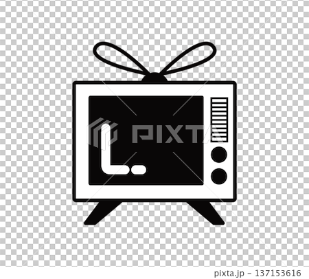レトロなブラウン管テレビ アイコン レトロなブラウン管テレビ アイコン 137153616