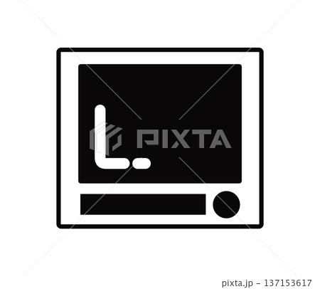 レトロなテレビデオ アイコン レトロなテレビデオ アイコン 137153617