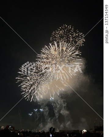 第50回江戸川花火大会の打ち上げ花火 137154349