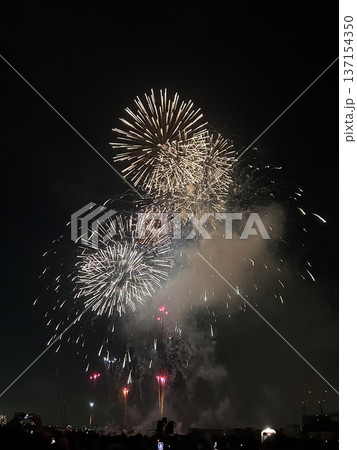 第50回江戸川花火大会の打ち上げ花火 137154350