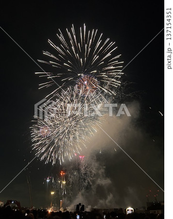 第50回江戸川花火大会の打ち上げ花火 137154351