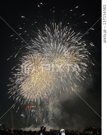 第50回江戸川花火大会の打ち上げ花火 137154365