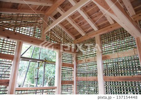 建築中の日本家屋 建築中の日本家屋 137154448