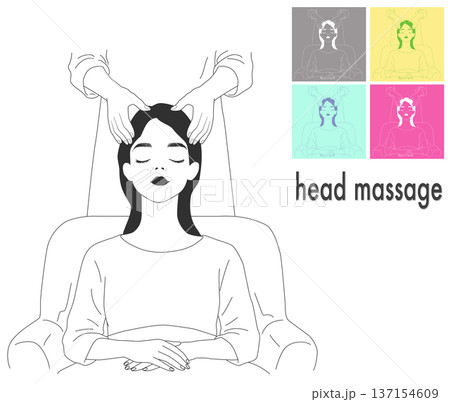 サロンでヘアケアをしているイラスト 137154609