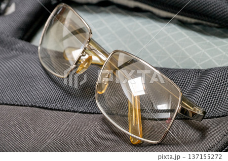 retro styled sunglasses with brown glasses isolated retro styled sunglasses with brown glasses isolated 137155272