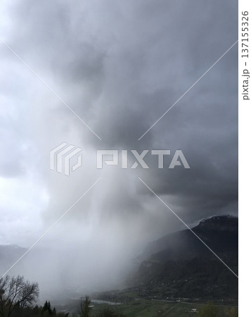 storm clouds over the French mountains 137155326