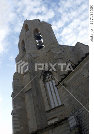 details of the facade of the bell tower of the main church details of the facade of the bell tower of the main church 137155580