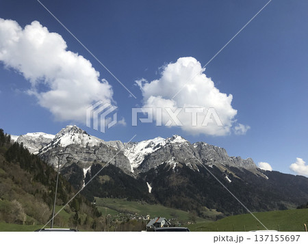 snowy french mountains snowy french mountains 137155697