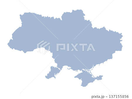 Vector drawing. Map of Ukraine 137155856